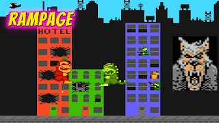 Atari 7800 Rampage (1989) #retrogaming