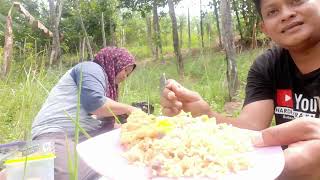 vlog camping dikebun bersih bersih rumput sambil mukbang