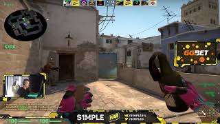 s1mple plays faceit on mirage