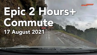 Epic 2 hours plus commute as highway is closed due to slips and flooding