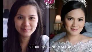 Wedding and Debut Hair and Makeup Ph | Before and After | Jorems Hair and Makeup