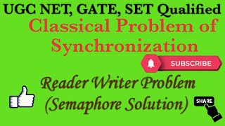 Reader Writer Problem | semaphore solution | Classical Problem of Synchronization | UGC NET | GATE