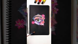 Göz Çizimi- Eye Draw - Göz Nasıl Çizilir? Siyah Defter Serisi #eyedrawing #shorts #art #tiktok