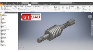 👏Part14:Worm Gear #autodesk_inventor #gt_caad #gt_cad #telescope #frame #camera_autodesk #gtcaad