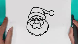 How to draw a Cute santa  easy for beginners  drawing Cute santa easy draw