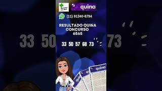 Resultado Quina concurso 6565 #quina