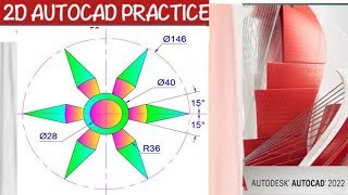 2d Autocad practice. autocad excercise 1.