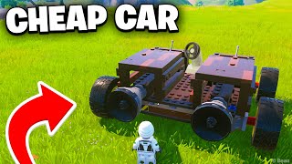 How to make a CHEAP CAR in LEGO Fortnite with TURNING and STEERING