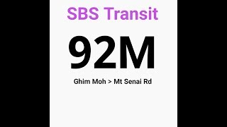 SBS Transit Hyperlapses - Service 92M