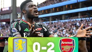 Woow!💥 Watch Thomas Partey's beautiful curler  for Arsenal as Gunners stun Aston Villa 2-0 in EPL