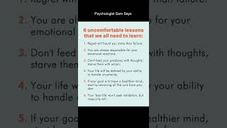 Psychologist Sam Says | Uncomfortable Lessons to Learn