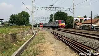 Kompilasi kereta api di Stasiun Telaga Murni dan di Tiber PJL Cikarang