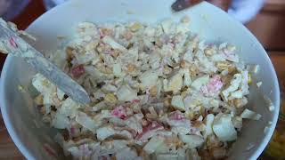 UNBOXING GIFT AND MAKING CRAB MEAT SALAD RECIPE | ZO KITCHEN