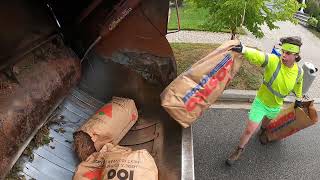 Yard Waste collection 2 - 3rd person POV hopper GoPro