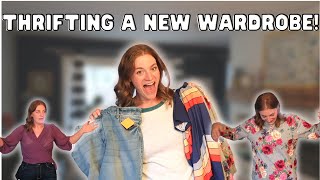 THRIFTING A NEW WARDROBE! SECOND HAND CLOTHING HAUL AND TRY ON!