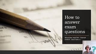 Modern Poetry: How to answer exam questions