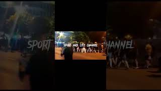 Feyenoord and Roma fans in Tirana, riots with the albanian police