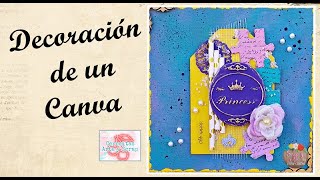 DECORACIÓN CANVA - MIXED MEDIA - RETO CERECITAS ARTE Y SCRAP - #scrapbooking #mixedmedia #canva