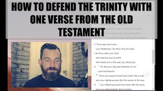 How to Defend the Trinity From the Old Testament / Thinking Christianly