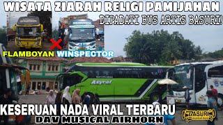 MOMENT SERUU !! TERMINAL PAMIJAHAN DIPENUHI BUS ARTIS PARIWISATA DENGAN MEMBUNYIKAN NADA VIRAL DAV