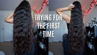 Trying Heatless Beachy Waves | Tutorial ♡