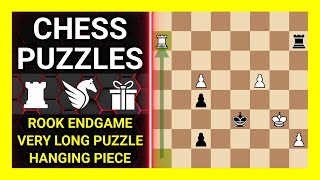 Chess Puzzles to Practice. Themes: Rook endgame, Very long puzzle, Hanging piece. Learn