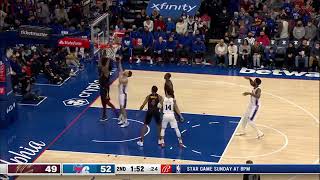 Joel Embiid absolutely destroys the rim over Jarrett Allen