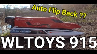 WLTOYS 915 BRUSHLESS RC BOAT Etang de FALLAVIER FLIPBACK TEST 🤔🤔🤔