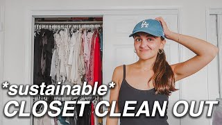 going through my entire closet & getting rid of things *sustainably* | CLOSET CLEAN OUT PART ONE