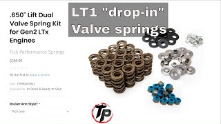 Tick Performance LT1 Valve springs with Titanium Retainers Small Block Chevy