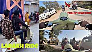 Ladakh ride on scooter | chetak | ride sa phela hi police wlo na roka |