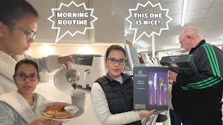 MY DAILY MORNING ROUTINE | BUMILI NG BAGONG SET NG CUTLERYS #britishfilipinofamily #uklife #famvlog