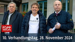 10. Verhandlungstag: Steuerfahnder unter Druck – Alles basiert auf Schätzungen | 28.11.2024