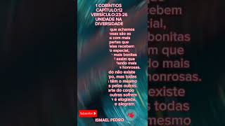 1 CORÍNTIOS CAPÍTULO:12VERSÍCULO:12-31UNIDADE NA DIVERSIDADE  #jesusestavoltando #deus #palavradefé