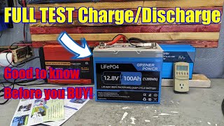 Full TEST Charge and discharge - GRENERPOWER 12V 100Ah LiFePO4 Battery Good to know before you BUY.