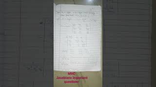 #BSC maths  2nd sem# MVC jacobians questions # ggv exam notes