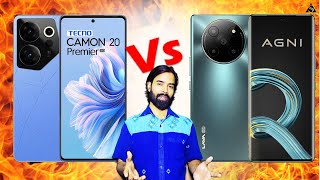 Tecno Camon 20 Premier 5G vs Lava Agni 2 5G | Sensor-Shift OIS or 3D Curved Display ? || SKTek