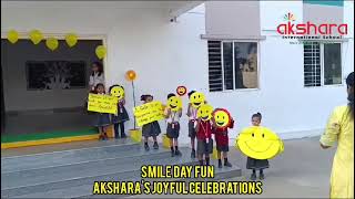 "Radiant smiles lighting up Akshara International School on Smile Day!