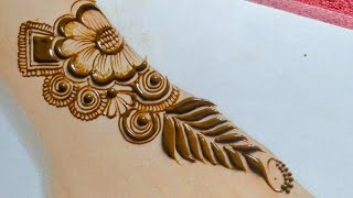 Pretty Flower back hand mehndi design #simplemehndi #mehandi #easymehndidesign #mehandi