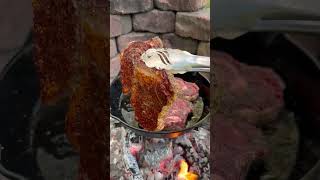 Chili Butter Steak and Shrimp | Over The Fire Cooking by Derek Wolf