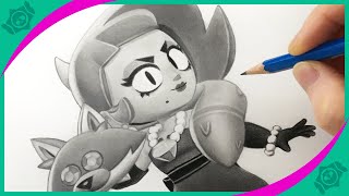 How to draw LOLA💚 from Brawl Stars : Season 9.  Pencil sketch