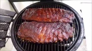 St  Louis Spare Ribs on Akorn Grill