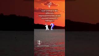 Quel animal a des défenses impressionnantes et est souvent associé à l'Afrique ? #shorts