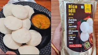 Desi Kitchen Rice Idli Mix packet recipe  | make 40 idlis  | fluffy and spongy idlis recipe |