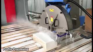 HUALONG stone cnc 5 axis stone kitchen countertop bridge cutting saw machine for marble granite