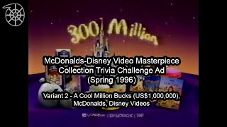 McDonalds' Disney Video Masterpiece Collection Trivia Challenge Ad (Variant 2 - 1996)