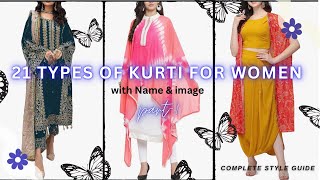 21 types of Kurti with name and image : ) part : ) 1 || all the Kurti link in the description