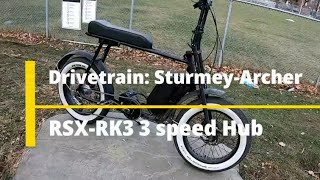 Sturmey-Archer Internally Geared Hubs (3 & 5 speed) comparison on a Phattycycle Super 73 fat bike