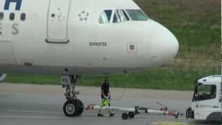 Turkish Airlines A319-100 TC-JPD in Berlin-Tegel am 09.07.12 Start und Landung