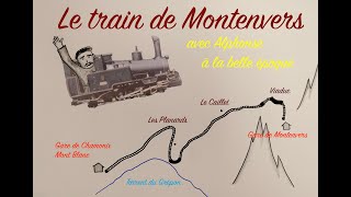 En locomotive à crémaillère au Montenvers à la belle époque